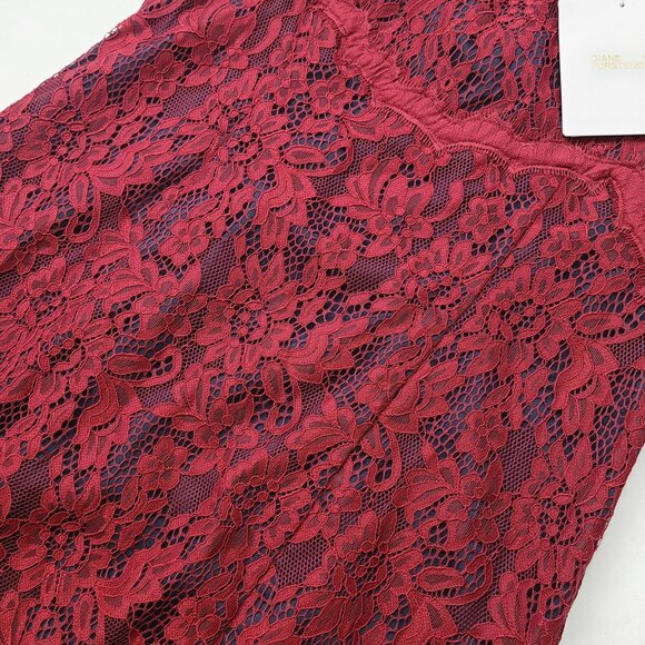 Diane Von Furstenberg NWT Olivia Rose Lace Dress Women Size 12 $428 - Picture 8 of 12